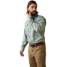 Ariat Men's Rebar Made Tough VentTEK Durastretch Work Shirt (Green Bay Heather)