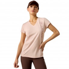 Ariat Womens Vertical Logo Short Sleeve T Shirt (Sepia Rose) Ariat Womens Vertical Logo Short Sleeve T Shirt (Sepia Rose)