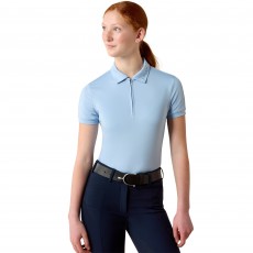 Ariat Youth Bandera 1/4 Zip Short Sleeve Polo (St Tropez)