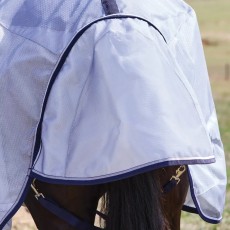 Weatherbeeta ComFiTec Hexi Shield Fly Sheet Combo Neck (Silver/Navy/White)