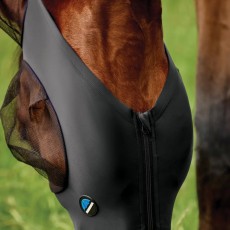 Weatherbeeta ComFiTec Deluxe Stretch Fly Mask With Ears (Black/Black)