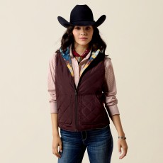 Ariat Womens Dilon 2.0 Reversible Insulated Vest (Chocolate Plum/Lakeside Southwest) Ariat Womens Dilon 2.0 Reversible Insulated Vest (Chocolate Plum/Lakeside Southwest)
