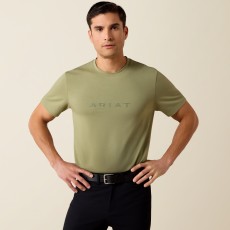 Ariat Mens The Logo Short Sleeve T Shirt (Oil Green)