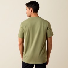Ariat Mens The Logo Short Sleeve T Shirt (Oil Green)