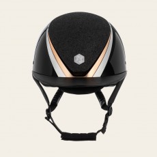 Eqx Hyda Riding Helmet Standard Peak (Black Gloss/Rose Gold Sparkly)