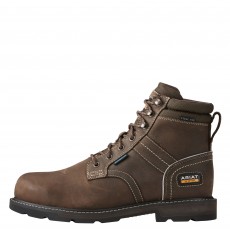 Ariat Men's Groundbreaker 6'' Waterproof Safety Boots (Dark Brown)