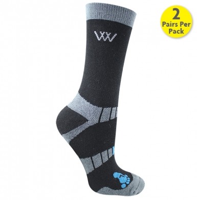 Woof Wear Bamboo Waffle Short Riding Sock (Black)