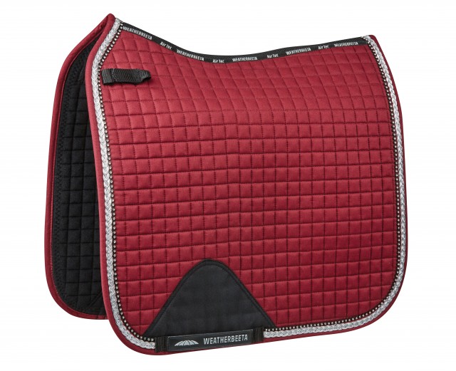 Weatherbeeta Prime Bling Dressage Saddle Pad (Maroon)