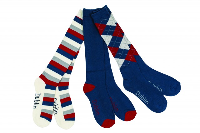 Dublin Socks 3 Pack (Navy/Red/White)