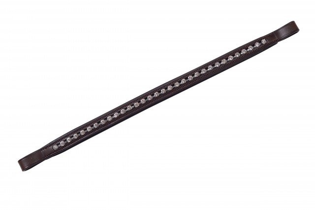 Collegiate Large Diamante Browband (Brown)