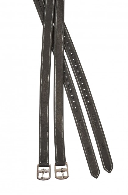 Collegiate Luxe Stirrup Leathers (Black)
