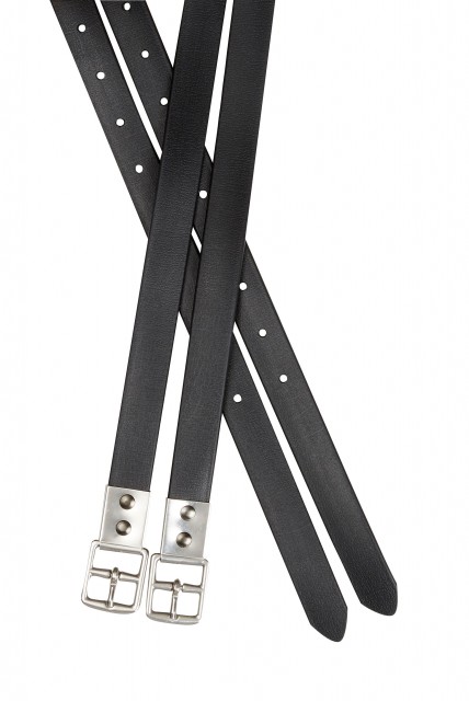 Collegiate Synthetic Stirrup Straps (Black)