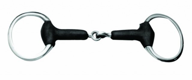 Korsteel Soft Rubber Jointed Eggbutt Snaffle Bit