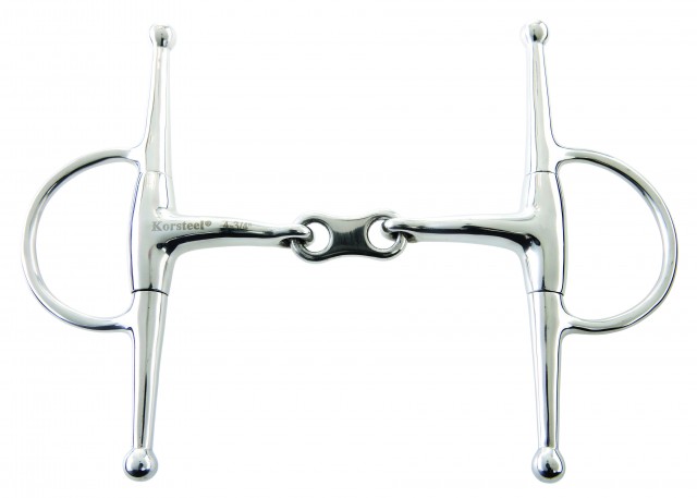 Korsteel Stainless Steel French Link Full Cheek Snaffle Bit