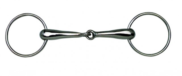 Korsteel Stainless Steel Hollow Mouth Jointed Loose Ring Snaffle Bit