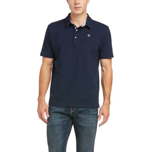 Ariat Men's Medal Polo (Navy)