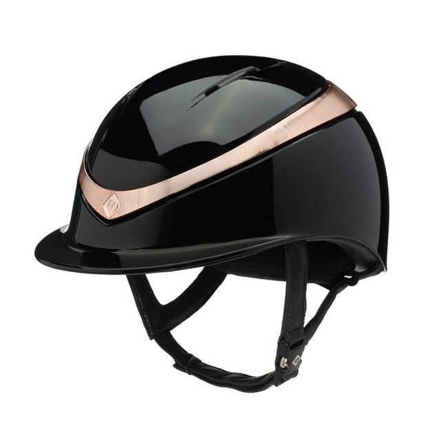 Charles Owen Halo Gloss (Black Gloss/Rosegold)