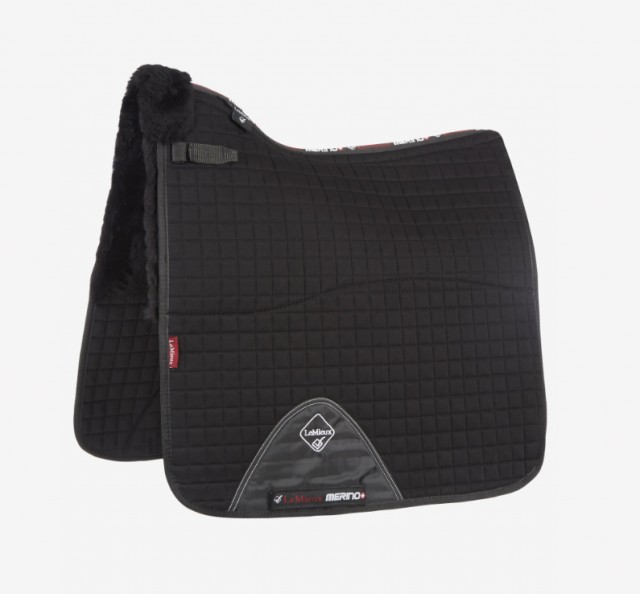 LeMieux Merino+ Half Lined Dressage Square (Black)