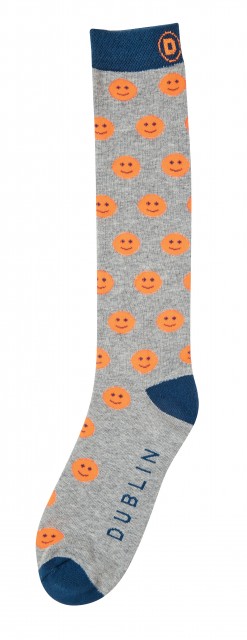 Dublin Single Pack Socks (Smiley Neon Orange)