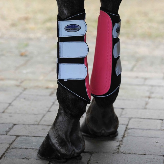 Weatherbeeta Reflective Single Lock Brushing Boots