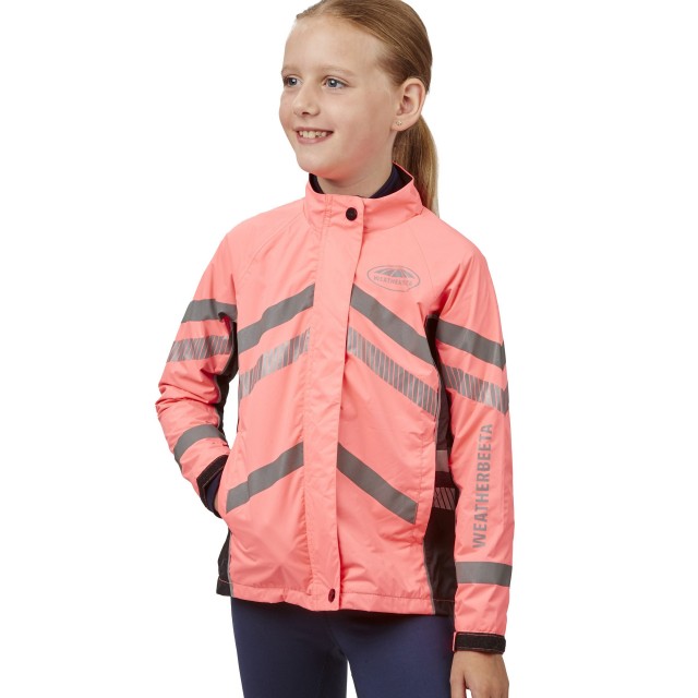 Weatherbeeta Childs Reflective Lightweight Waterproof Jacket (Pink)