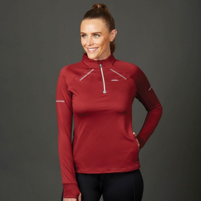 Weatherbeeta Ladies Victoria Premium Thermal Baselayer Top (Maroon)