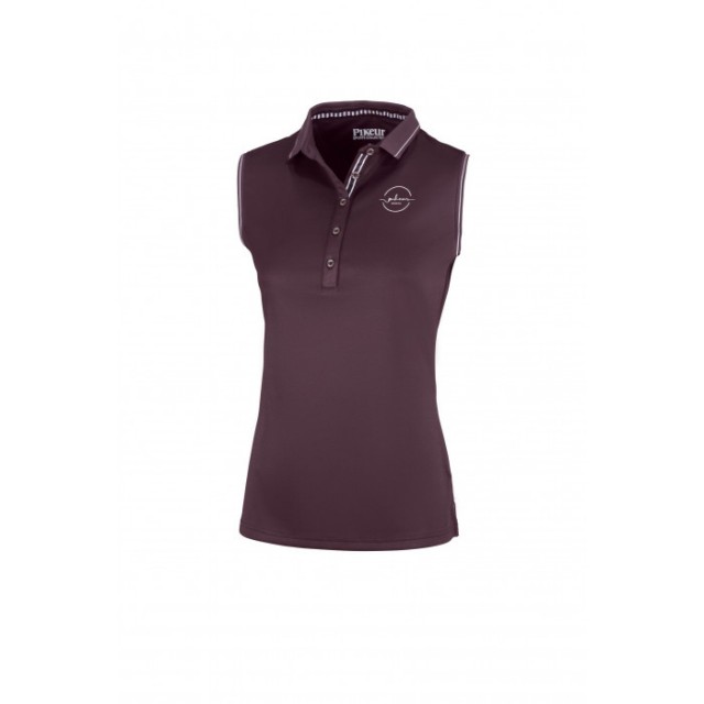 Pikeur Jarla Ladies Sleeveless Polo (Aubergine)