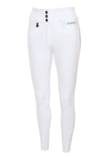 Pikeur Ladies Candela McCrown Suede Full Seat Breeches (White)