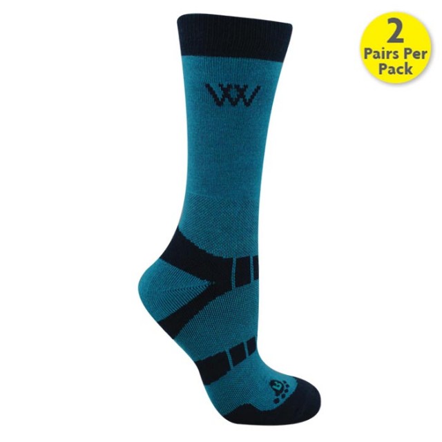 Woof Wear Short Bamboo Waffle Socks (Ocean)