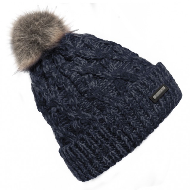 Cavallo Raisin Knitted Bobble Hat (Dark Blue)