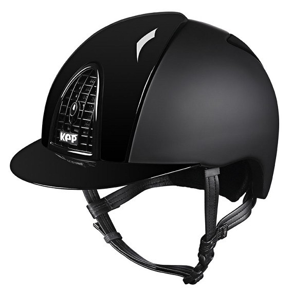 *EX Display* KEP Cromo T with Polish Insert  Front & Back Riding Hat (Black)