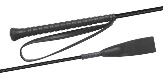 Fleck Economy Rubber Grip Jumping Whip (Black)