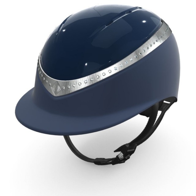 Charles Owen Halo CX Riding Hat (Crystal Top/Rose Gold Stellar Ring/Midnight Gloss)