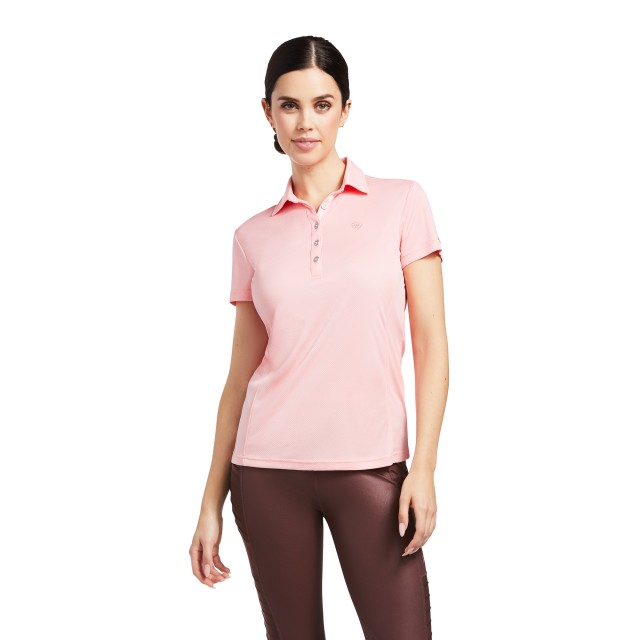 Ariat Women's Talent Short Sleeve Polo (Peach Blossom)