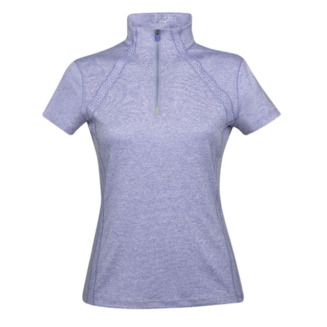 Dublin Ladies Maddison Short Sleeve Technical Airflow 1/4 Zip Top (Lavender Melange)