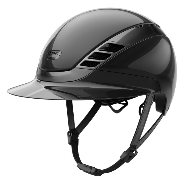 Abus x Pikeur AirLuxe Chrome Lady Visor Riding Hat (Shiny Black)