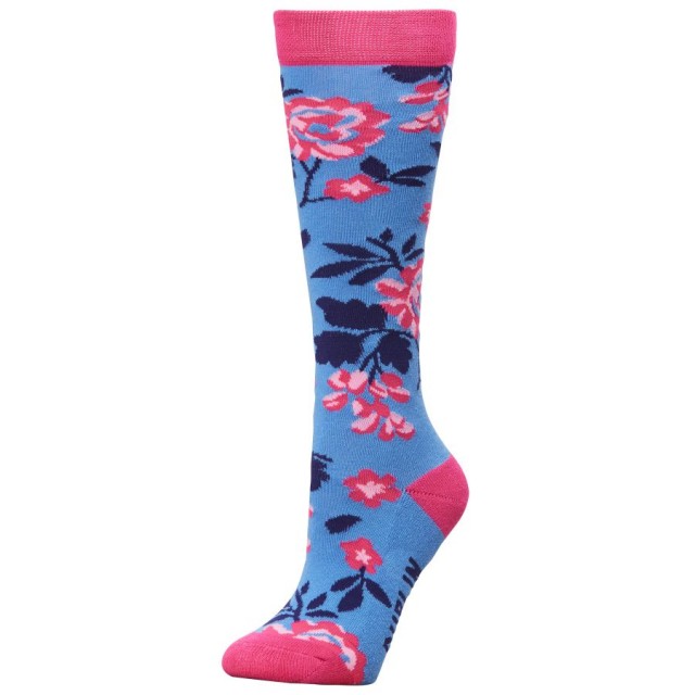 Dublin Adults Single Pack Socks (Blue Flowers)