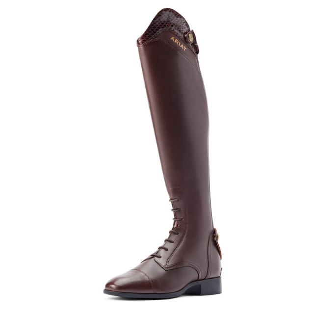 Ariat Womens Palisade Ellipse Tall Riding Boot (Mahogany/ Rust Cobra)