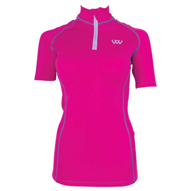 Woof Wear Short Sleeve Performance Riding Shirt (Berry)