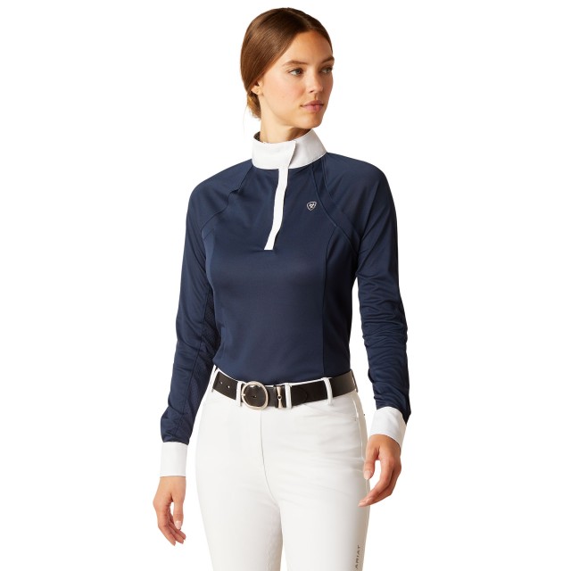 Ariat Womens Sunstopper 3.0 Pro Show Shirt (Navy/Trace)