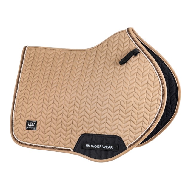 Woof Wear Herringbone Close Contact Saddle Cloth (Caramel)