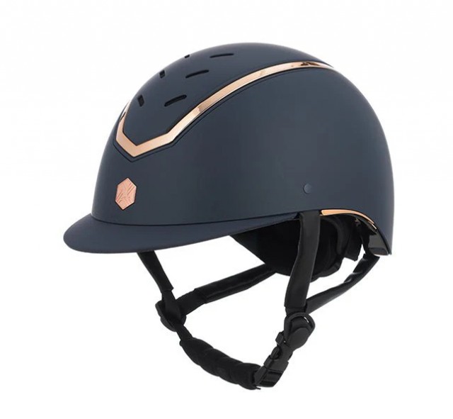 EQx Kylo Riding Helmet Standard Peak (Navy Matte/Rose Gold)