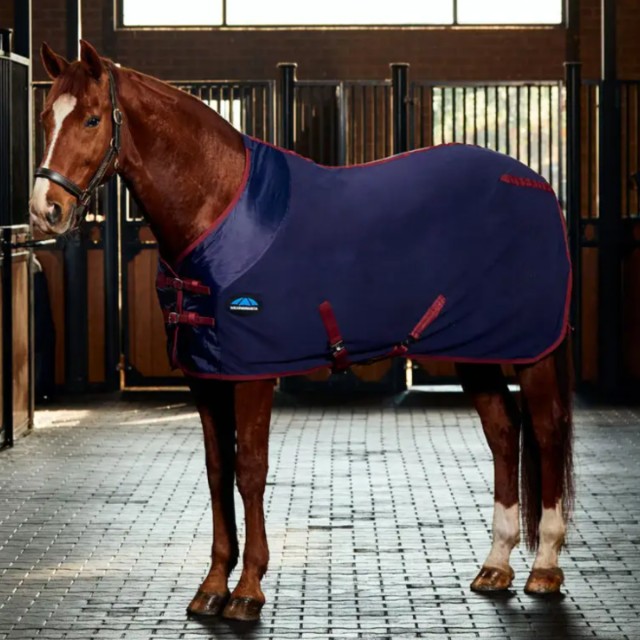 Weatherbeeta Anti Static Fleece Cooler Standard Neck (Navy Burgundy)