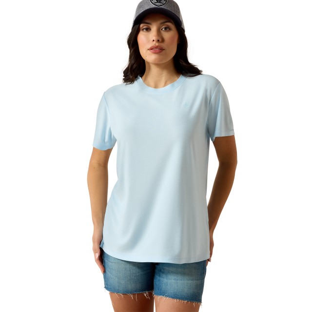 Ariat Womens Laguna Logo Short Sleeve T Shirt (Nantucket Breeze)