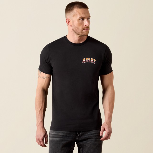 Ariat Mens Country Rock Short Sleeve T Shirt (Black)