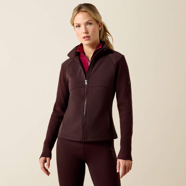 Ariat Womens Skadi Full Zip Sweatshirt (Chocolate Plum)