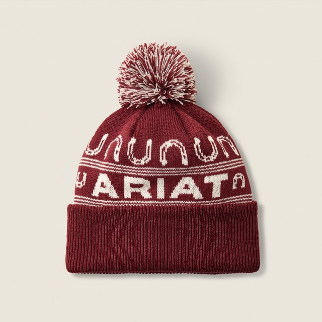Ariat Womens Apres Ski Beanie (Burgundy)
