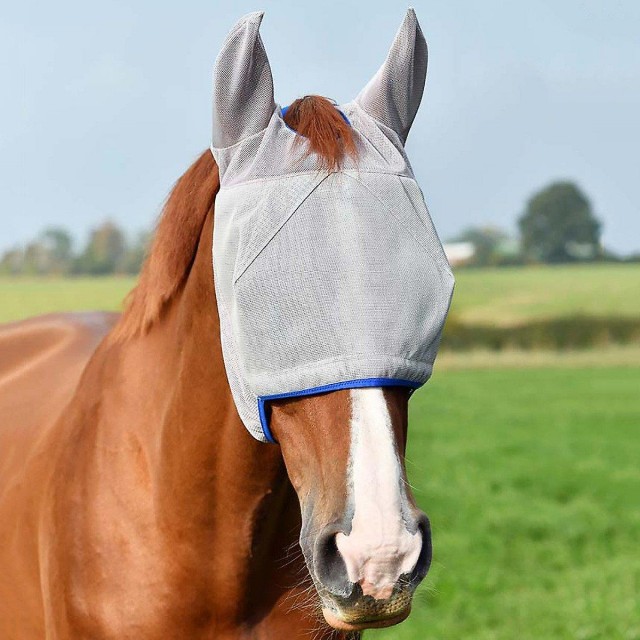 Equilibrium Field Relief Midi Fly Mask With Ears (Grey/Blue)