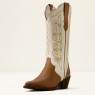 Ariat Women's Heritage Blossom J Toe Western Boot (Wheat Brown/Bright Cream)
